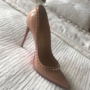 Christian Louboutin Nude with Gold Studs